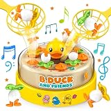 B.Duck Board Games for Kids, B.Duck Bounce and Catch Duck Game Toys for Toddler, Jumping Ducks Game Toys, 2 Players Handheld Interactive Toy for Boys Girls, Family Board Games, Birthday Gifts.