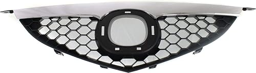 Garage-Pro Conjunto de rejilla para MAZDA 3 07-09 texturizado gris oscuro con barra superior cromada Sedan