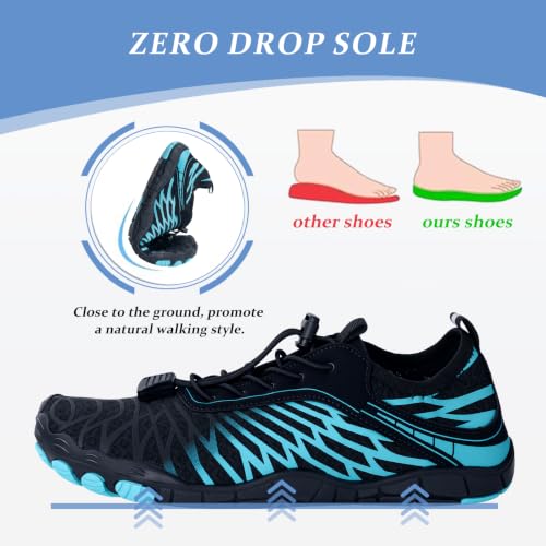 Image of Barefoot Shoes for Women & Men, Grounded Walking Hiking Barefoot Shoes, Wide Toe Box Non-Slip Water Athletic Footwear, Comfortable Vitality Barefoot Footwear, Trail Running Sneakers Unisex