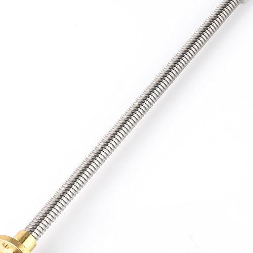 Miniatura 8 de Diyeeni Accesorios para impresora 3D T8 Tornillo trapezoidal de plomo + tuerca T8, tornillo de paso de 0.079in, 0.315in, acero inoxidable, para