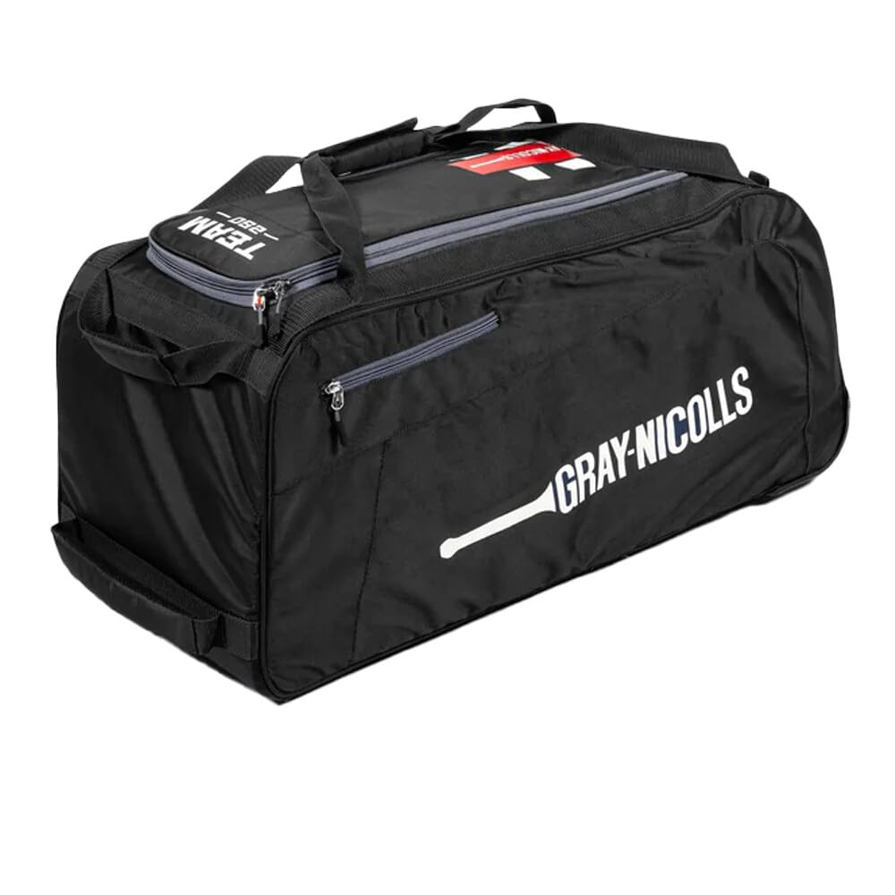 Gray-Nicolls Team 250 Cricket Wheelie Kit Bag - Black