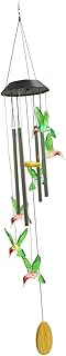 Happyyami 1Pc Beija-Flor Carrilhão De Vento Luz LED Sinos De Vento Solar Noite Tom Profundo Sinos De Vento Ao Ar Livre Luzes Solares Que Mudam De Cor Luzes Solares Ao Ar Livre Luzes Do