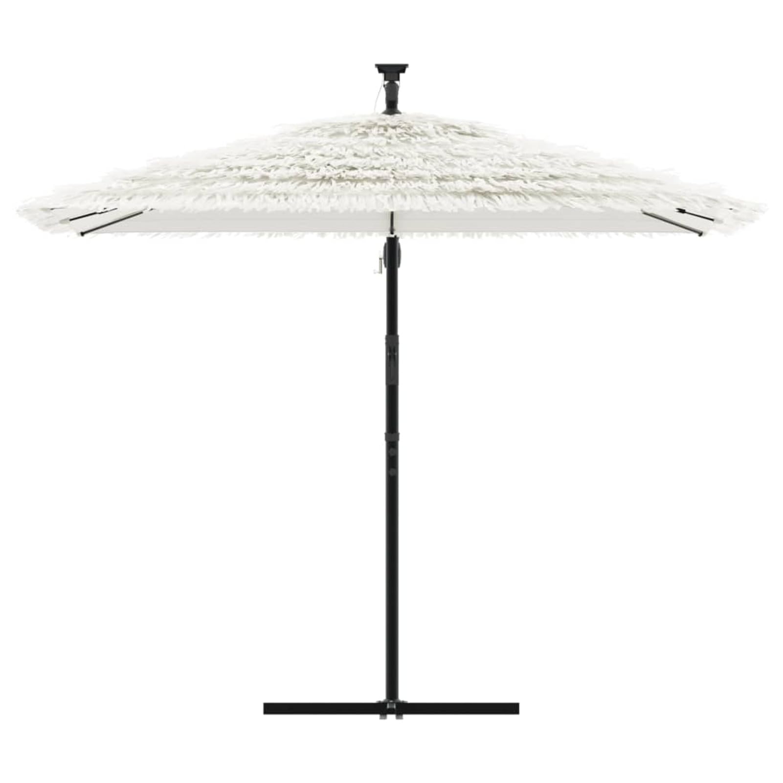 Homgoday Sombrilla de jardín con Poste de Acero Blanca 269x269x235 cm Sombrilla Terraza Exterior, Sombrilla Jardín Grande Orientable Jardín Parasol Balcón