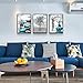 Black Framed Canvas Wall Art for Living Room Wall Decor for Bedroom Blue Abstract Wall Pictures Bathroom Black and White Paintings Office Decoration Modern Home Decor 3 Piece Framed Art Prints