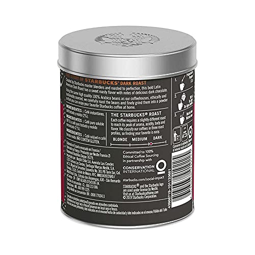 Café Solúvel Starbucks Dark Roast - Lata 90g