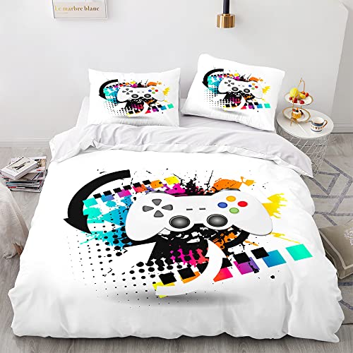 Housse de couette manette de jeu vidéo pour chambre d'enfant garçon