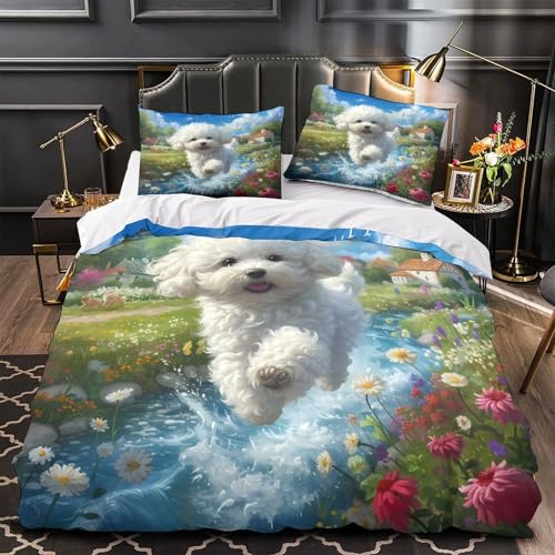 Parure de lit effet 3D ultra douce pour lit Super King