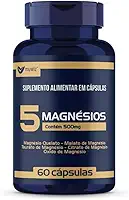 5 Magnesios Quelato Malato Taurato - 60 Capsulas Muwiz