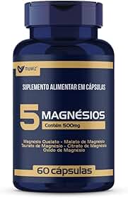 5 Magnesios Quelato Malato Taurato - 60 Capsulas Muwiz