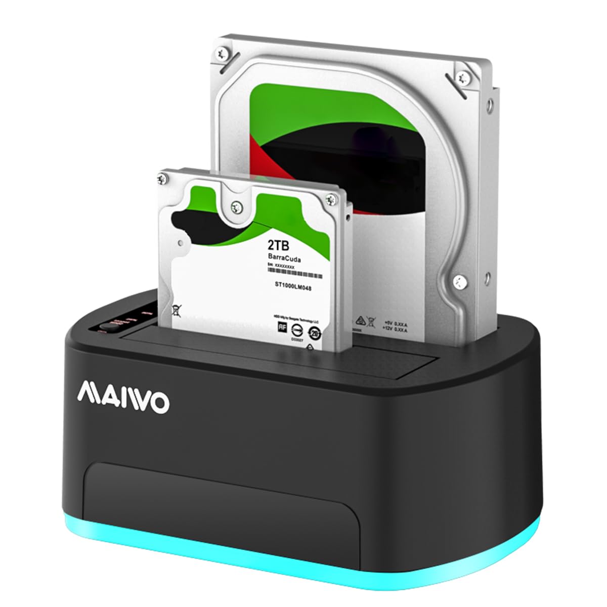 qui è il testo alt text:

 docking station rgb sata usb 3.0 per hdd ssd 2.5 e 3.5 pollici