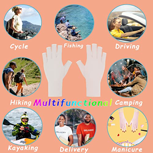 COOSLIM Luvas anti-UV para lâmpada de unhas de gel, luvas de proteção UPF50+ para manicure, luvas de