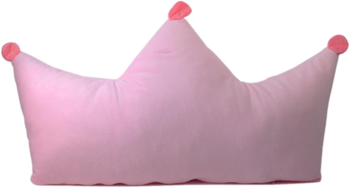 Anjoy Crown Cushion Princess Pillow Pink for Play Tent Kids Room Decoration