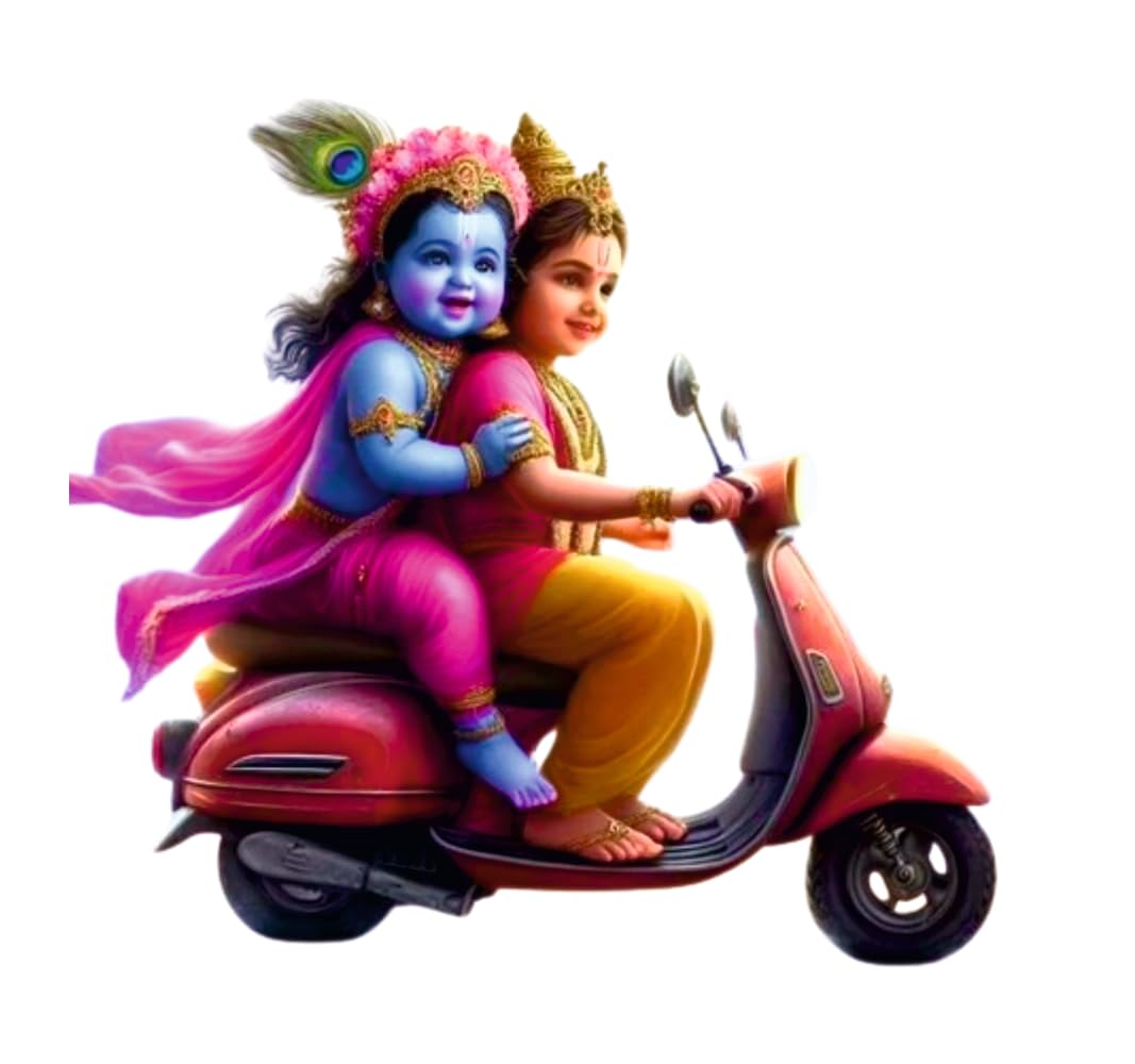 Akki World Shree Krishna With Radha Scooter Rider God Wall Sticker For Pooja Room, Living Room, Bedroom (Size -41Cm X 41Cm) (B0CV5JZ19Y) Amazon Price History, Amazon Price Tracker