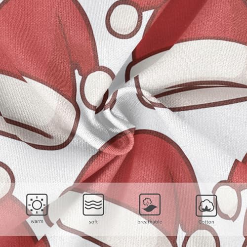 Santa Hats Pattern Soft and Breathable Girls' Panties Organic Underpants for Kids in Sizes 2T,3T, 4T, 5T, 6Y and 8Y3