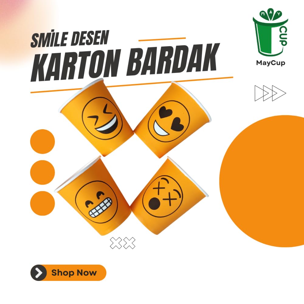 Maycup 7 oz Karton Bardak 1000 adet Karışık Desen