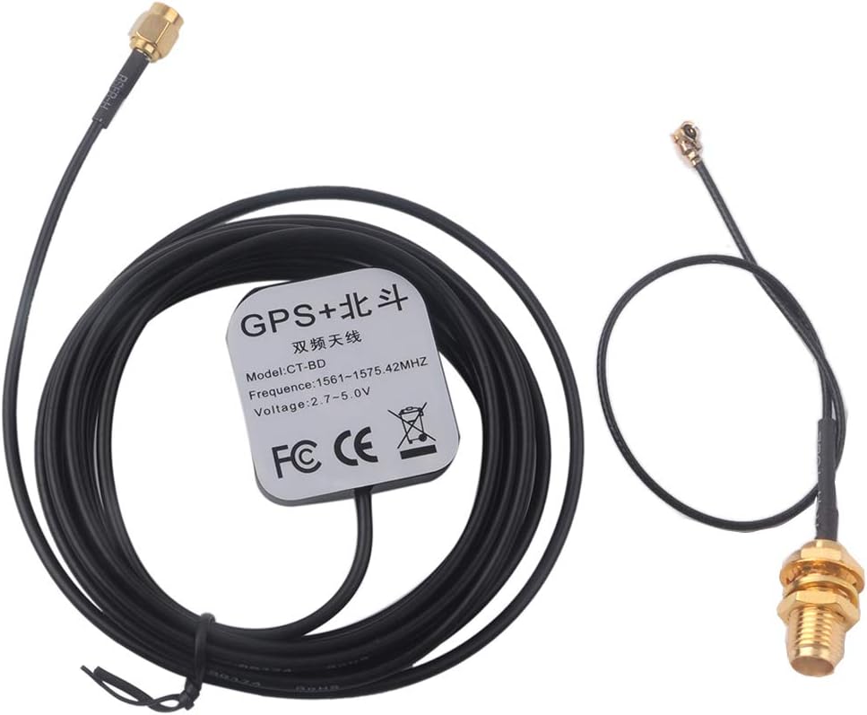 Waterproof Active GPS Navigation Antenna DC 3V-5V, Connectors SMA Male Plug M8030 GPS Antenna 28dB Gain for GPS Module Receiver Tracking