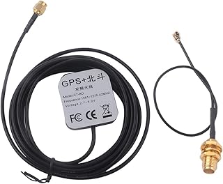 Waterproof Active GPS Navigation Antenna DC 3V-5V, Connectors SMA Male Plug M8030 GPS Antenna 28dB Gain for GPS Module Receiver Tracking