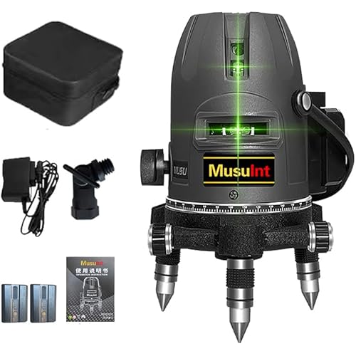 （Laser Level Outside）Outdoor Lasers 5 Lines Green Laser Level 360 Self Leveling Rotary Precision Level Tool Super Bright