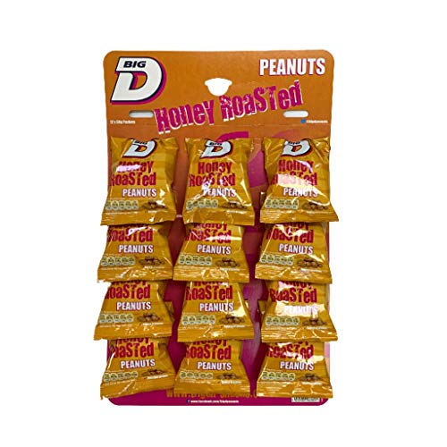 Big D Honey Roasted Nuts Peanuts On A Pub Card - 12 X 50G Packs