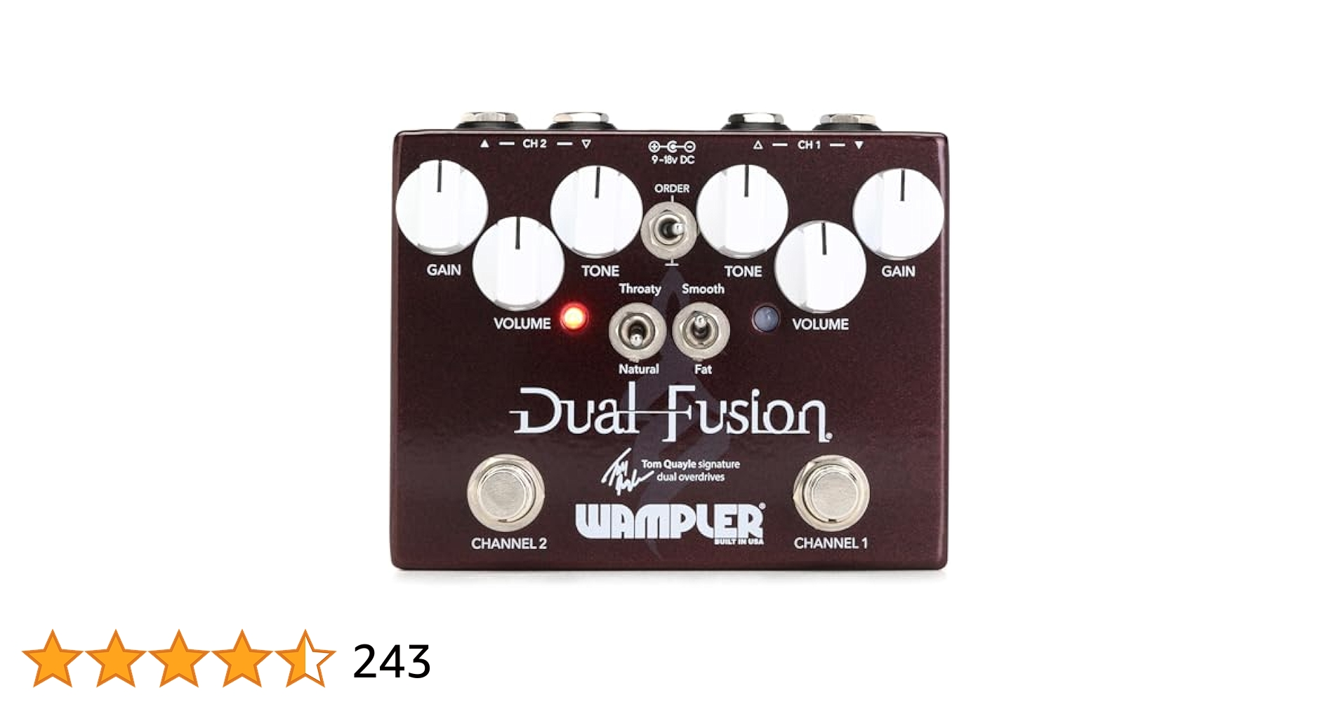 Amazon.com: Wampler Dual Fusion V2 Tom Quayle Signature Dual