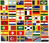 2026 World Cup Flag Patch Collection – Complete Set; Celebrate the Global Spirit of Soccer with This Set of 48 Embroidered Flag Patches, Representing Every Nation competing in the 2026 World Cup.