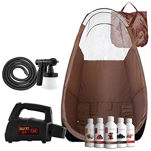 Maximist Lite Plus Complete Tanning System Kit - Includes Brown Tent & Suntana Premium Sunless Solutions
