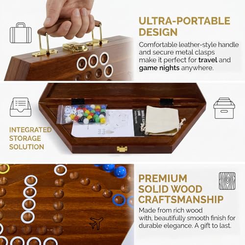 Juego de Mesa Wahoo de Madera Plegable para 6 Jugadores miniatura 6