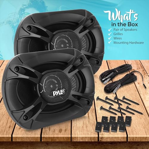 Pyle 4 Way 6x9 Inch 500 Watt Quadriaxial Loud Pro Audio Universal Quick Replacement Component Sound Speaker with Non-Fatiguing Butyl Rubber (Set of 2) by Pyle - Image 4
