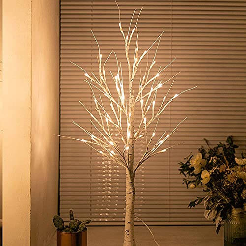 AidiOn LED Birch Tree Floor Floor, White Birch Floor Lamp with USB Power Cord, Warm White for Wedding Living Room Gift Party Gift,170cm（152LEDs）