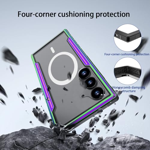BIGFACE for Samsung Galaxy S24 Plus/S25 Plus Case,Compatible with MagSafe[Hard PC Anti-Yellowing],15FT Military-Grade Protection[TPU + Aluminum-Alloy Bumper],Shockproof Phone Case(Colorful) by BIGFACE - Image 5
