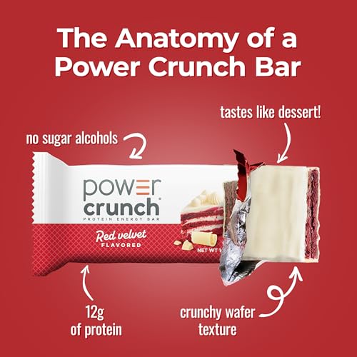 Image of Power Crunch Protein Energy Wafer Bars, Red Velvet, 1.4 Ounce (12 Count)