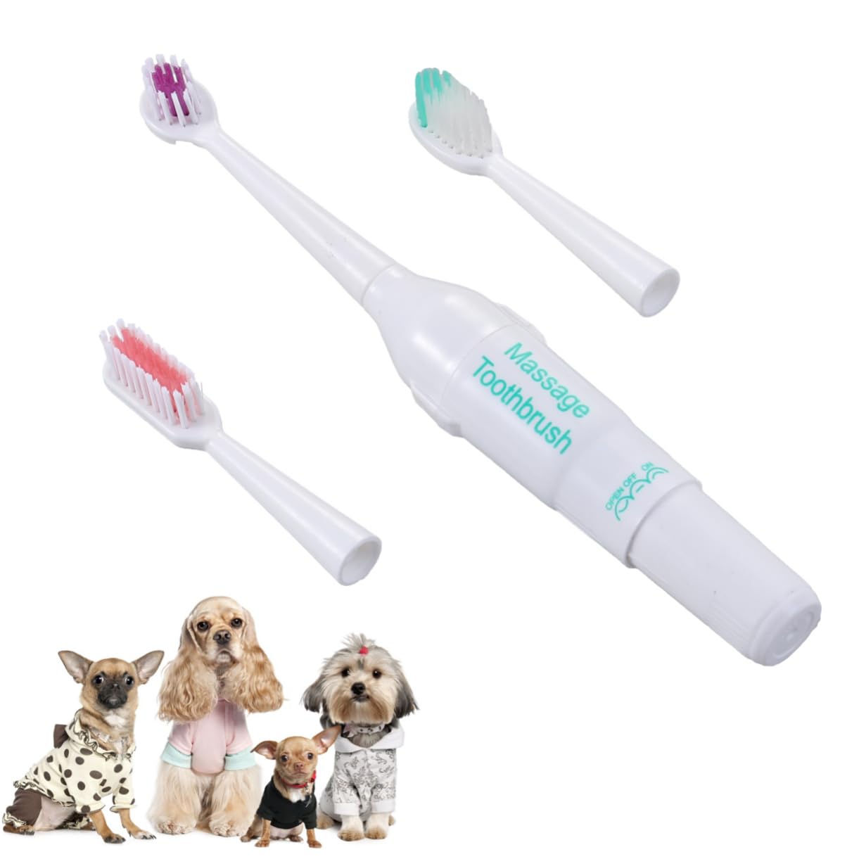 MERRYHAPY Electric Brush Portable Doggy Toothbrush Pet Care Toothbrush Random Color