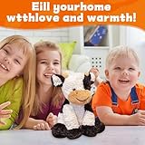 Mineup Plüschtiere Kuh, 25 cm Kuh Plüschtier, Kuh Plüschkissen, Plüschkissen, niedliche Plüschtiere, schwarz und weiß Plüschtiere, Geburtstag, Weihnachten, Geschenke für Jungen und Mädchen