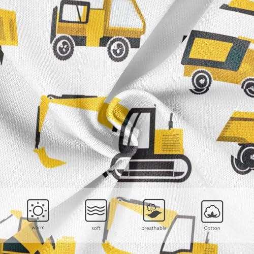 Artistic Girls Underwear Toddler 2t Cotton Panties for Girl Cartoon Construction Vehicles White Briefs Girls Undies3