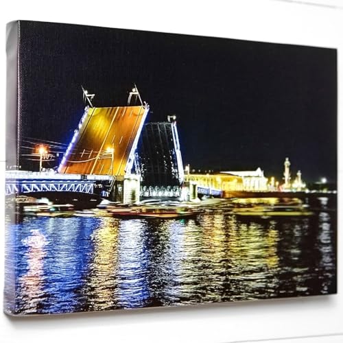 Ocadeau Tableau photo personnalisé rectangle – Toile imprimée sur châssis en bois – Déco murale personnalisable multi-tailles avec votre photo