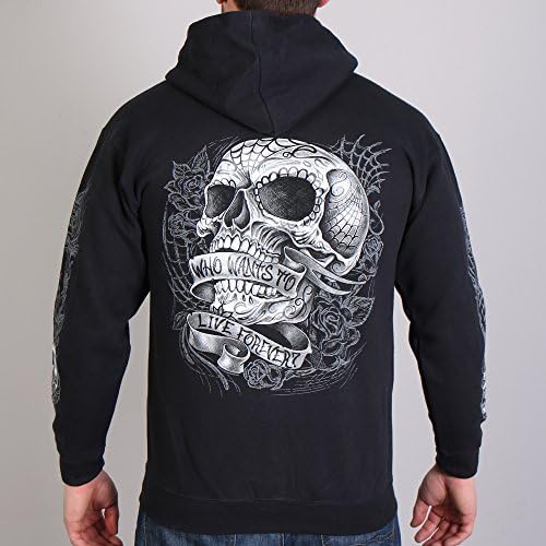 Hop Skull & Crossbones Zip Hoodie | – Hooded - View #11