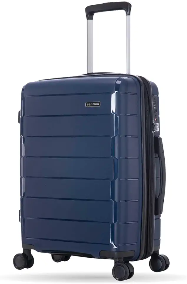 Mala de Bordo Santino Bronx 20” – Rígida em Polipropileno, Expansível, Leve, Cadeado Integrado TSA, Rodas 360° Silenciosas, Alta Resistência, Aprovada para Cabine