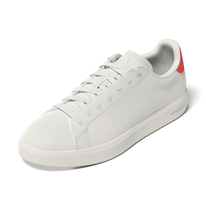 Immagine del prodotto adidas Advantage Premium Leather Shoes, Sneakers Uomo, Core White Core White Bright Red, 42 2/3 EU