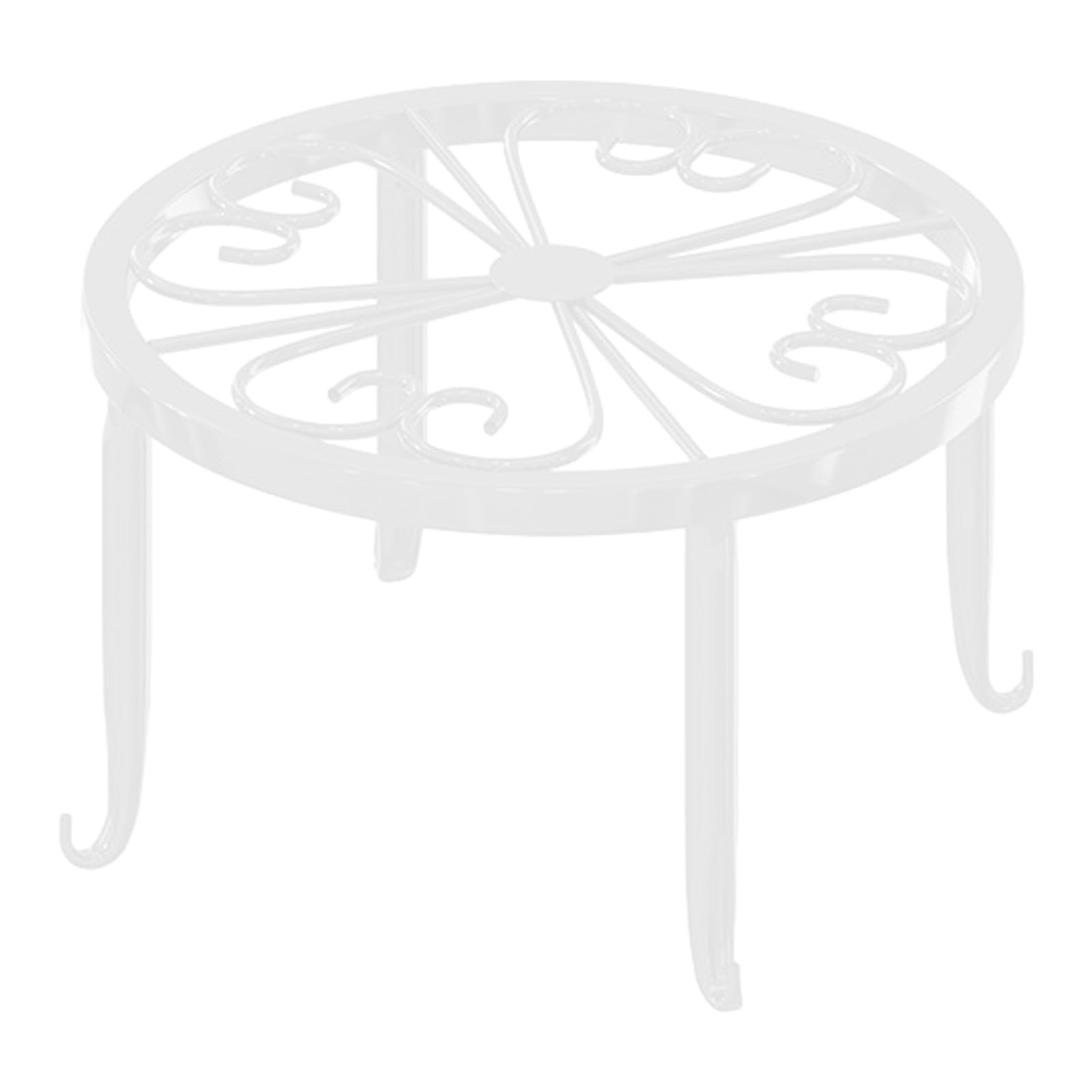 Metal Plant Stand, Planter Support Rack, Plant Pot Stands, Planter Holder Heavy Duty, Rust Proof Iron Potted Plant Flower Pot Stand for Indoor Outdoor Garden Patio White