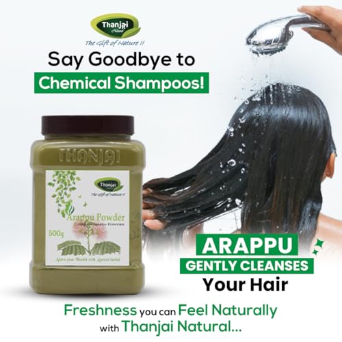 Image of Thanjai Natural Arappu Powder / Albizia Amara 250g (Jar) | 100% Natural, Sun-Dried Herbal Hair Wash & Bath | Traditional Care, No Chemicals, No Artificial Additives