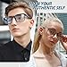 CGID CN12 Retro Anteojos Lente Claro Gafas Para Mujer y Hombre,Mate Negro