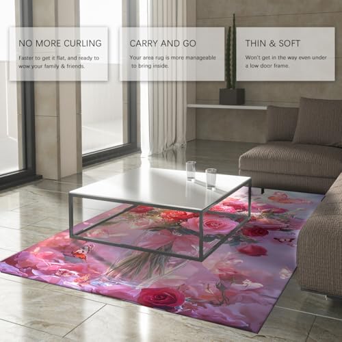 Tapis papillon rose décoration romantique Saint-Valentin - 4