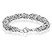 West Coast Jewelry Women's Stainless Steel Intricate Byzantine Bracelet - 8
