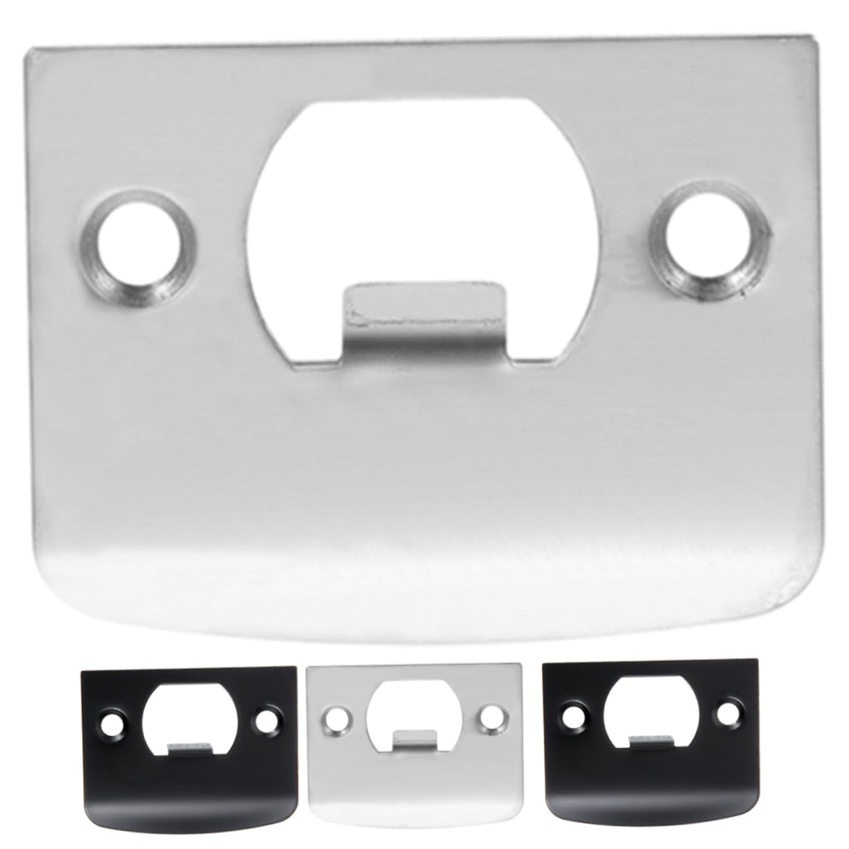 Lurrose Lot De 5 Plaques De Renfort De Porte En Acier Inoxydable Serrure À Pêne Dormant Pour La Sécurité Des Portes 4 Pièces X 5