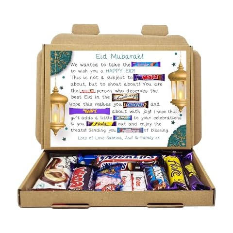 Personalised Eid Mubarak Chocolate Gift Box Cover