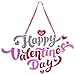 Supla 2 Pcs Valentine's Day Door Signs Door Hangers Happy Valentine's Day Holiday Door Sign Window Wall Hanging Signs Welcome Signs for Valentine's Day Party Decor