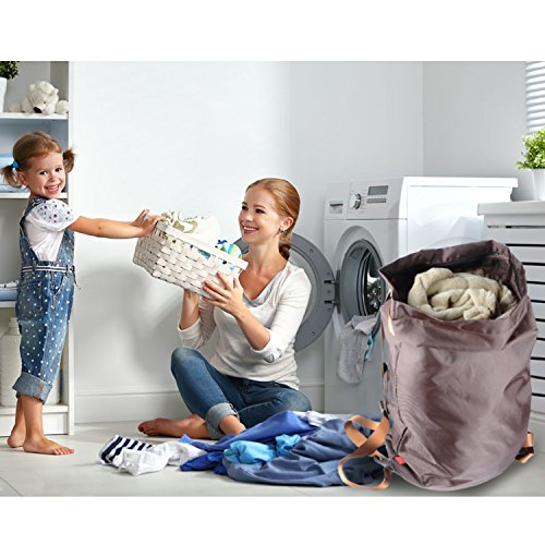 Zaino portabiancheria con spallacci regolabili, in...