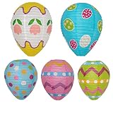 Diseño de Pascua: cuelga estos bonitos farolillos en forma de huevo de Pascua para celebrar la primavera y prepárate para la próxima fiesta del domingo de Pascua.