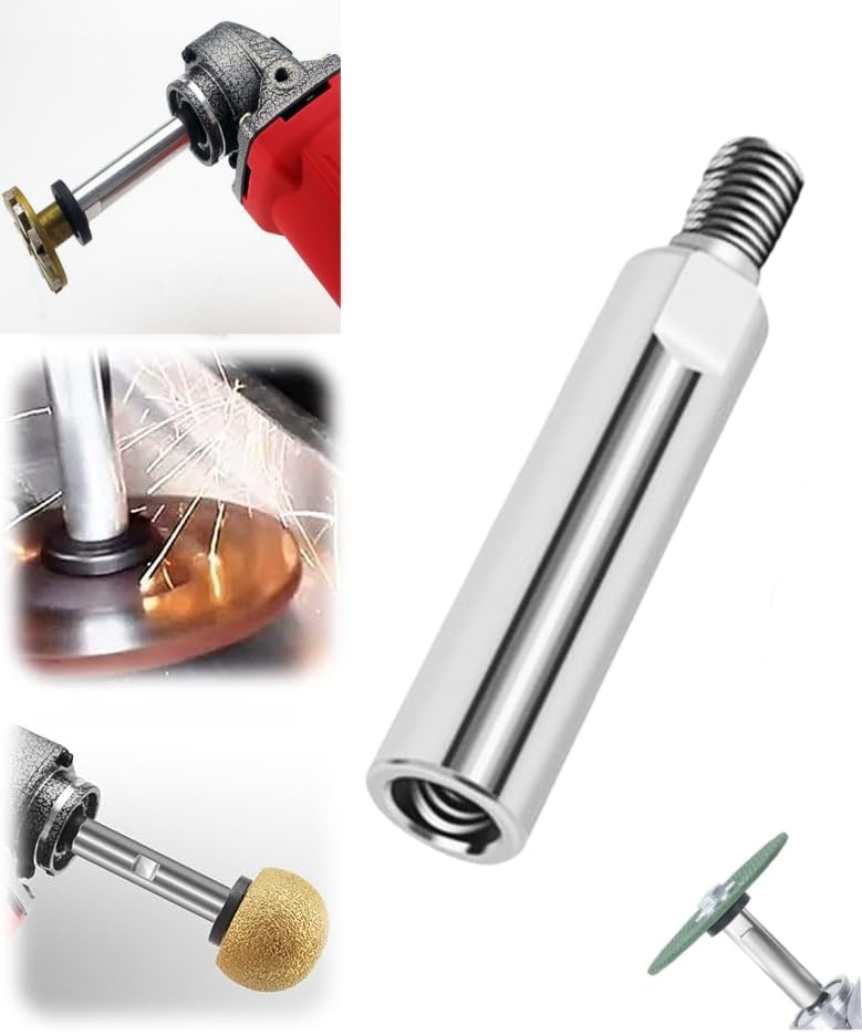 Angle Grinder Extension Rod, 2025 NEW M10/M14 Thread Polishing Machine Adapter Lever, Angle Grinder Extension for 100 Type Angle Grinder/Polisher (