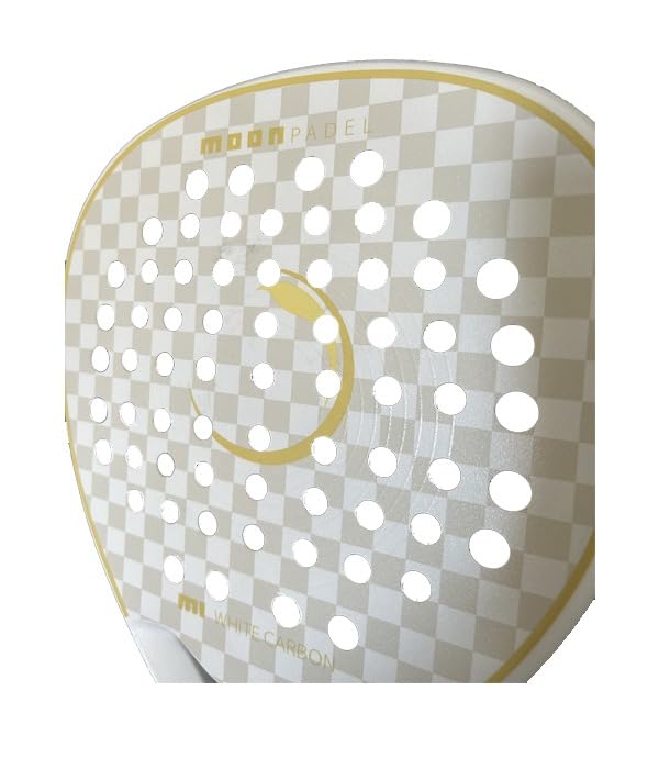 Racchetta da Padel M1 Pro, Carbonio White 12K, Manico Lungo 13 cm, Bilanciamento Alto